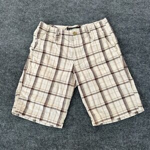 Old Navy Men's Brown Plaid Loose Fit Cotton Shorts Size 30 – 11" Inseam